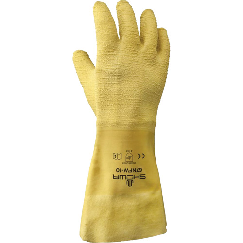 Gants pour usage g&eacute;n&eacute;ral 67NFW, 10/Grand, R&ecirc;vetement Latex de caoutchouc, Enveloppe en Coton Solutions industrielles ALPHA
