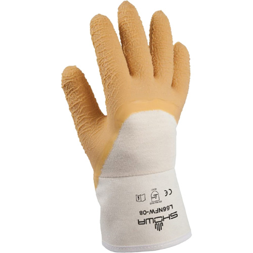 Gants pour usage g&eacute;n&eacute;ral L66NFW, 8/Petit, R&ecirc;vetement Latex de caoutchouc, Enveloppe en Coton Solutions industrielles ALPHA