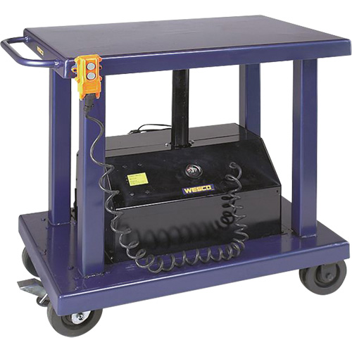 Table &eacute;l&eacute;vatrice hydraulique, Acier, 24" la x 36" lo, Capacit&eacute; 2000 lb Solutions industrielles ALPHA