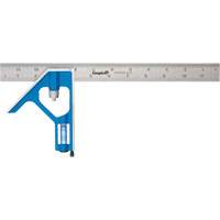 True Blue&reg; Combination Square, 12" L, 1/16" Graduations, Steel, Plain Solutions industrielles ALPHA