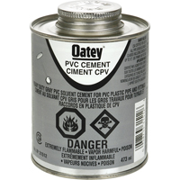 Ciment de PVC d'usage intense, 473 ml, Canette &agrave; dessus brosse, Gris Solutions industrielles ALPHA