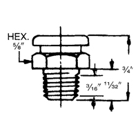 Standard Button Head Fitting, 1/8" PTF Thread Solutions industrielles ALPHA