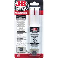 MinuteWeld Adhesive, 25 ml, Syringe, Two-Part, Clear Solutions industrielles ALPHA