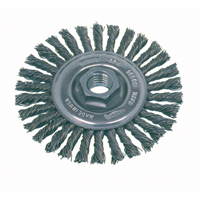 High Speed Small Grinder Stringer Bead Knot Wire Wheel Brush, 4" Dia., 0.02" Fill, 5/8"-11 Arbor, Stainless Steel Solutions industrielles ALPHA