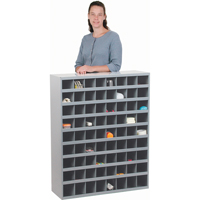 Steel Storage Bin Cabinet, 33-3/4" W x 12" D x 42" H, Grey Solutions industrielles ALPHA