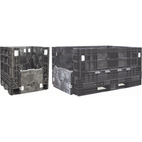 Conteneurs repliables en poly&eacute;thyl&egrave;ne, 30" lo x 32" la x 25" h, Noir Solutions industrielles ALPHA