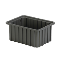 Contenant Divider Box, Poly&eacute;thyl&egrave;ne, 9,8" la x 7,3" p x 5" h, Gris Solutions industrielles ALPHA