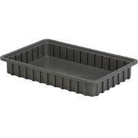 Contenants Divider Box, Poly&eacute;thyl&egrave;ne, 16,5" la x 10,9" p x 2,5" h, Gris Solutions industrielles ALPHA