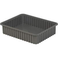 Contenants Divider Box, Poly&eacute;thyl&egrave;ne, 22,4" la x 17,4" p x 5" h, Gris Solutions industrielles ALPHA