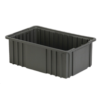 Contenant Divider Box, Poly&eacute;thyl&egrave;ne, 15,5" la x 9,9" p x 6" h, Gris Solutions industrielles ALPHA