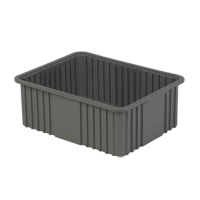 Contenant Divider Box, Poly&eacute;thyl&egrave;ne, 20,9" la x 15,9" p x 8" h, Gris Solutions industrielles ALPHA