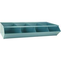 Bacs sectionnels superposables, Cap. 100 lb, 37" la x 18-3/4" p x 7-1/2" h, Bleu Solutions industrielles ALPHA