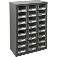 Casiers pour pi&egrave;ces KPC-400, Acier galvanis&eacute;, 24 tiroirs, 17-3/10" x 8-7/10" x 25-3/5", Gris Solutions industrielles ALPHA