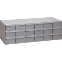 Industrial Drawer Cabinets, 18 Drawers, 33-3/4" W x 11-5/8" D x 10-7/8" H, Grey Solutions industrielles ALPHA