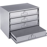 Compartment Box Cabinets, Steel, 4 Slots, 20" W x 15-3/4" D x 15" H, Grey Solutions industrielles ALPHA