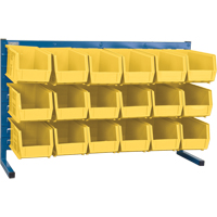 Rayonnage &agrave; persienne avec bacs, 18 bacs, 36" la x 8-1/4" p x 22" h Solutions industrielles ALPHA