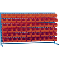 Rayonnage &agrave; persienne avec bacs, 72 bacs, 72" la x 15" p x 40" h Solutions industrielles ALPHA