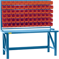 Rayonnage &agrave; persienne avec bacs, 36 bacs, 72" la x 15" p x 40" h Solutions industrielles ALPHA