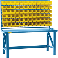 Rayonnage &agrave; persienne avec bacs, 36 bacs, 72" la x 15" p x 40" h Solutions industrielles ALPHA