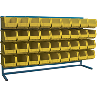 Rayonnage &agrave; persienne avec bacs, 36 bacs, 72" la x 15" p x 40" h Solutions industrielles ALPHA