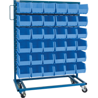 Single-Sided Mobile Bin Rack, Single-sided, 36 bins, 36" W x 16" D x 46-1/2" H Solutions industrielles ALPHA