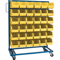 Single-Sided Mobile Bin Rack, Single-sided, 36 bins, 36" W x 16" D x 46-1/2" H Solutions industrielles ALPHA