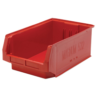 Contenants g&eacute;ants empilables, 12,375" la x 19,75" p x 7,875" h, Rouge Solutions industrielles ALPHA