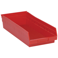 Shelf Bins, 8-3/8" W x 4" H x 17-7/8" D, Red, 40 lbs. Capacity Solutions industrielles ALPHA