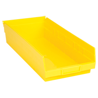 Shelf Bins, 8-3/8" W x 4" H x 17-7/8" D, Yellow, 40 lbs. Capacity Solutions industrielles ALPHA