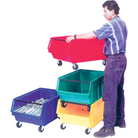 Mobile Giant Stacking Bin, 11-7/8" H x 18-3/8" W x 29" D, 150 lbs. Capacity, Red Solutions industrielles ALPHA