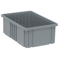 Contenants Divider Box, Plastique, 16,5" la x 10,9" p x 6" h, Gris Solutions industrielles ALPHA
