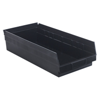 Economy Shelf Bin, 8-3/8" W x 4" H x 17-7/8" D, Black Solutions industrielles ALPHA