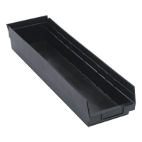 Bac pour &eacute;tag&egrave;re &eacute;conomique, 6-5/8" la, 4" h x 23-5/8" p, Noir Solutions industrielles ALPHA