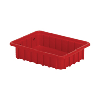 Divider Box&reg; Containers, Polyethylene, 10.8" W x 8.3" D x 2.5" H, Red Solutions industrielles ALPHA
