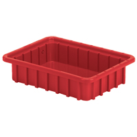 Contenants Divider Box, Poly&eacute;thyl&egrave;ne, 22,4" la x 17,4" p x 5" h, Rouge Solutions industrielles ALPHA