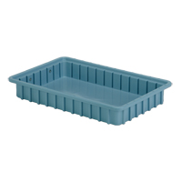 Divider Box&reg; Containers, Polyethylene, 16.5" W x 10.9" D x 2.5" H, Light Blue Solutions industrielles ALPHA