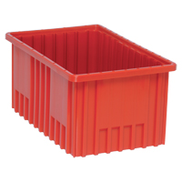 Contenants Divider Box, Plastique, 16,5" la x 10,9" p x 8" h, Rouge Solutions industrielles ALPHA