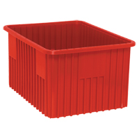 Divider Box&reg; Containers, Plastic, 22.5" W x 17.5" D x 12" H, Red Solutions industrielles ALPHA
