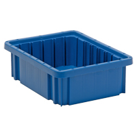 Contenants Divider Box, Plastique, 10,9" la x 8,3" p x 3,5" h, Bleu Solutions industrielles ALPHA