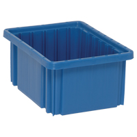 Divider Box&reg; Containers, Plastic, 10.9" W x 8.3" D x 5" H, Blue Solutions industrielles ALPHA