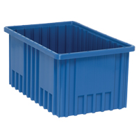 Contenants Divider Box, Plastique, 16,5" la x 10,9" p x 8" h, Bleu Solutions industrielles ALPHA