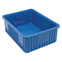 Contenants Divider Box, Plastique, 22,5" la x 17,5" p x 8" h, Bleu Solutions industrielles ALPHA
