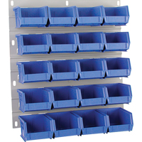 Hanging Panel, 20 Bins, 18" W x 1" D x 19" H Solutions industrielles ALPHA
