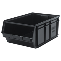 MAGNUM Bin, 11-7/8" H x 18-3/8" W x 29" D, 150 lbs. Capacity, Black Solutions industrielles ALPHA
