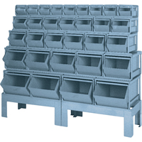 Combinaisons de bacs &agrave; assembler, Cap. 1000 lb, 68" la x 19-1/2" p x 55 1/4" h, Bleu Solutions industrielles ALPHA