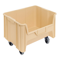 Mobile Giant Stack Container, 12-7/16" H x 19-7/8" W x 15-1/4" D, 250 lbs. Capacity, Ivory Solutions industrielles ALPHA