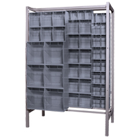 Free-Standing Tip-Out Bins Slider System, 51-1/4" W x 26" D x 77" H, 101 Drawers Solutions industrielles ALPHA