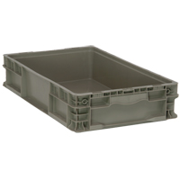 Contenant pliable et empilable, 15" la x 24" p x 5" h, Gris Solutions industrielles ALPHA