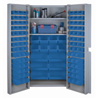 Deep Door Combination Cabinets, 38" W x 24" D x 72" H, Grey Solutions industrielles ALPHA