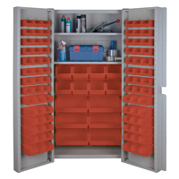 Deep Door Combination Cabinets, 38" W x 24" D x 72" H, Grey Solutions industrielles ALPHA